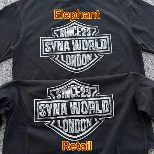 SYNAWORLD CHRME-BDGE-TEE-BLACK 镀铬徽章印花短袖 SY-128