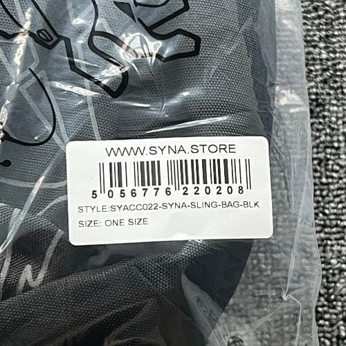 SynaWorld Sling Bag-Black/Reflective 黑色斜挎包 反光印花 SY-147