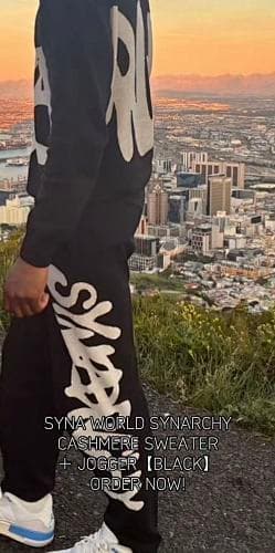 SYNARCHY CASHMERE SWEATER - BLACK 羊毛混纺提花圆领衫 SY-181