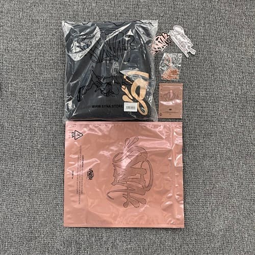 S-World SYNA-VOID-ZIP-HOOD-BLACK ROSE GOLD 胸前玫瑰金S印花 黑色拉链衫 SY-185