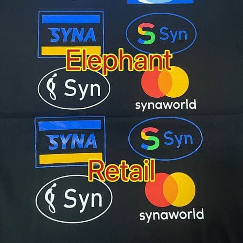 SYNAWORLD PAYMENTS T-SHIRT-BLACK/MULTI 支付方式印花 黑色短袖 SY-192