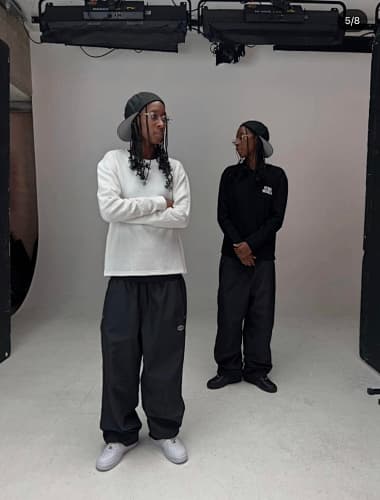 SYNAWORLD LS WAFFLE TEE - BLACK 字母印花华夫格长袖 黑色 SY-194