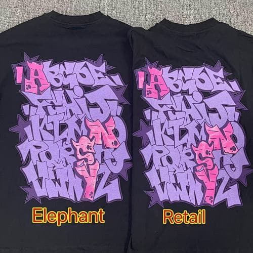 SYNAWORLD GRAF PRINTED TEE - BLACK/PURPLE 格拉夫紫色印花 黑色短袖 SY-196